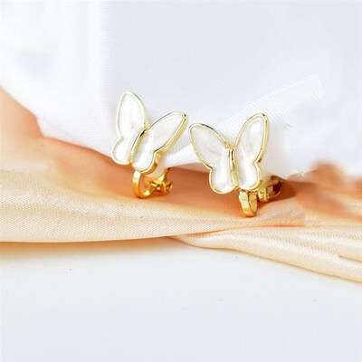 Korea Style Butterfly Clip On Earrings Without Piercing Cute