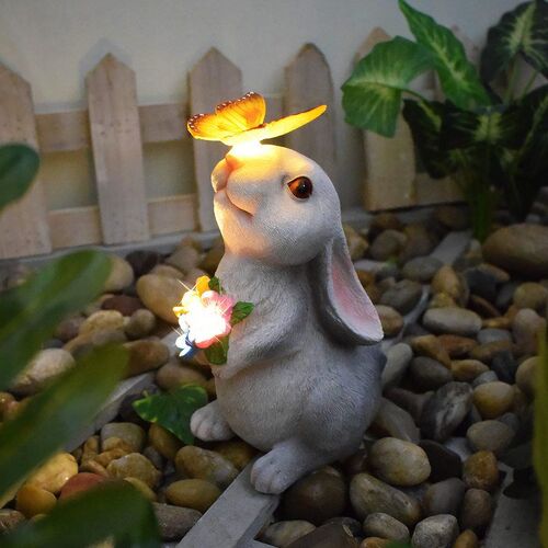 Outdoor rabbit shaped solar lamp garden decoration light