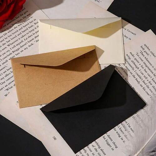 20/40/80PCS Classical White Black Kraft Blank Mini Paper Win