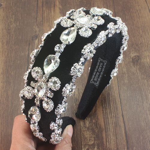 Sparkly Luxury Handmade Baroque Full Colorful Crystal Padded