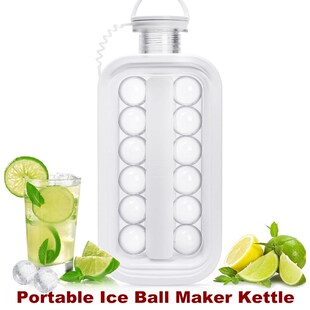 Ice Cube Trays 2 in 1 Portable Ice Ball Maker Kettle