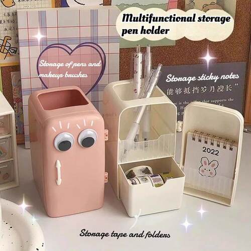 Fashionable and creative cute refrigerator pen holder with d