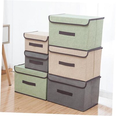 Cotton Linen Storage Box Organizer Home Clothes Luggage Bag