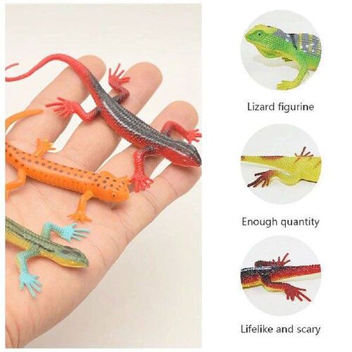 24 Pcs Artificial Lizard Insect Toy Realistic Figures Cake