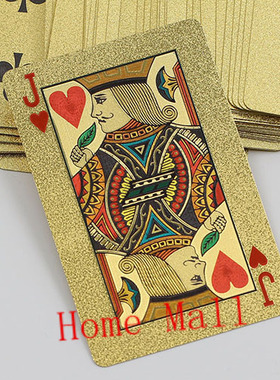 New High Grade 24K Gold Foil Poker Lattice Grid Pattern Play