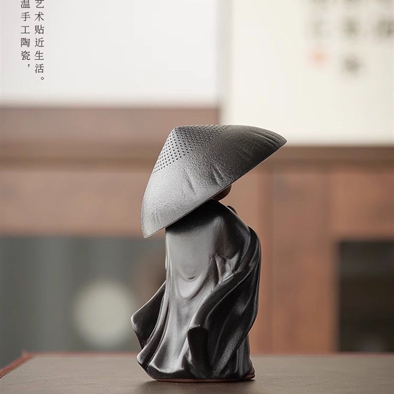 创意陶瓷茶漏茶滤茶宠家用茶叶过滤网功夫茶具滤茶器单个全瓷过滤