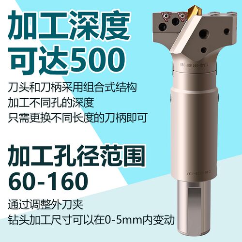 VMD钻头定心U钻大直径可调节带定心钻枪钻暴力钻深孔钻头60-280mm