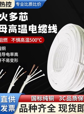 国标GN500度云母高温线防火阻燃双绞线2芯3芯4芯多芯耐高温电缆线