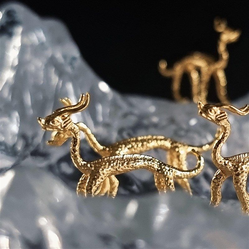 唐赤金走龙桌面冰山装饰摆件,家居饰品,装饰摆件,淘宝优惠券,粉丝福利购,淘宝优惠卷