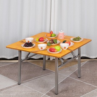 可折叠高桌80cm折叠桌大方桌子饭台子写字吃饭烤火桌子家用正方形