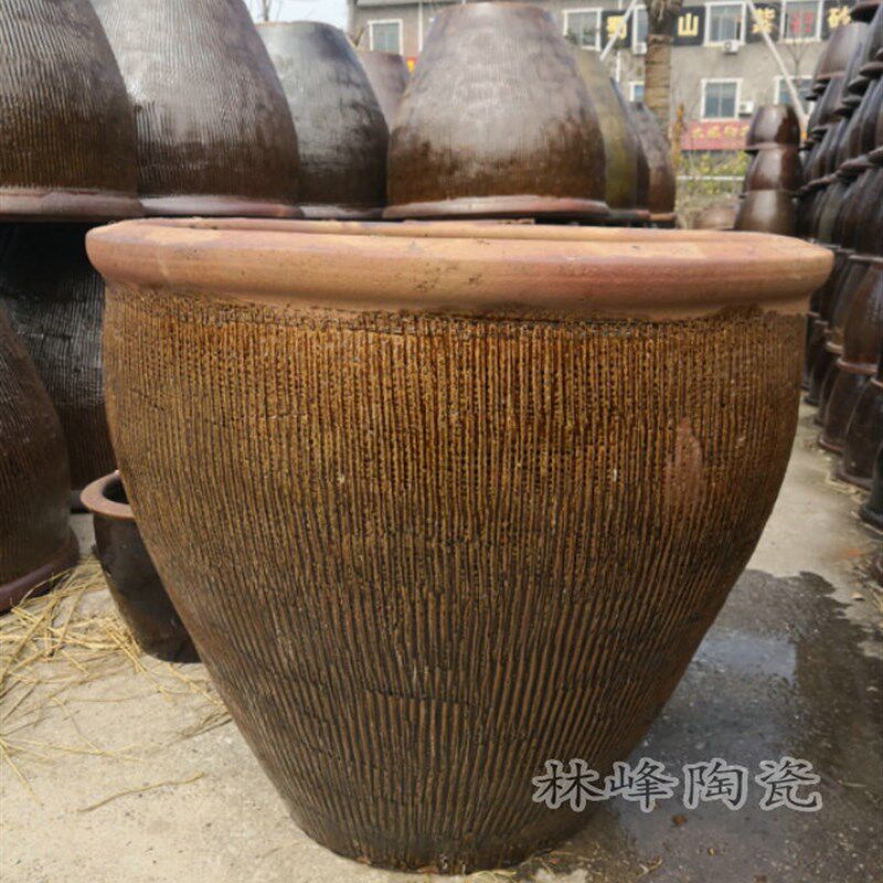宜兴陶瓷水缸 450斤水容量 粗陶缸 酿酒发酵缸 鱼缸 大号酿酒设备