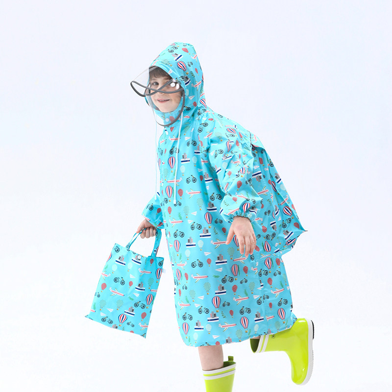 儿童雨衣男童小学生女童2024新款小孩子男孩中大童雨披防暴雨轻便
