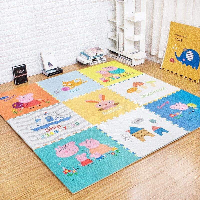 家用卡通泡沫拼接地垫宝宝爬行垫客厅卧室满铺小猪防摔儿童爬爬垫,居家布艺,家用脚垫,淘宝优惠券,粉丝福利购,淘宝优惠卷
