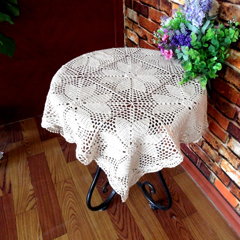 纯手工钩针勾花镂空编织桌布欧式蕾丝复古田园沙发盖巾正方形定制,居家布艺,桌布,淘宝优惠券,粉丝福利购,淘宝优惠卷