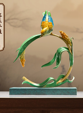 朱炳仁铜 喜乐丰盈铜摆件中式复古客厅桌面玄关装饰乔迁礼品