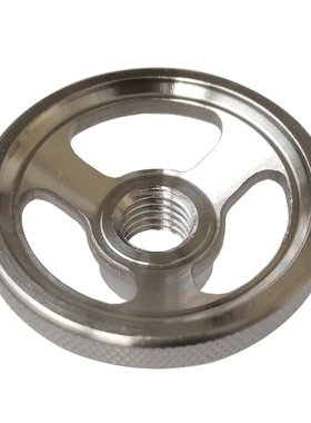 304不锈钢手轮圆形外径80/100mm内螺丝孔M10/12/14/16/18/20圆盘