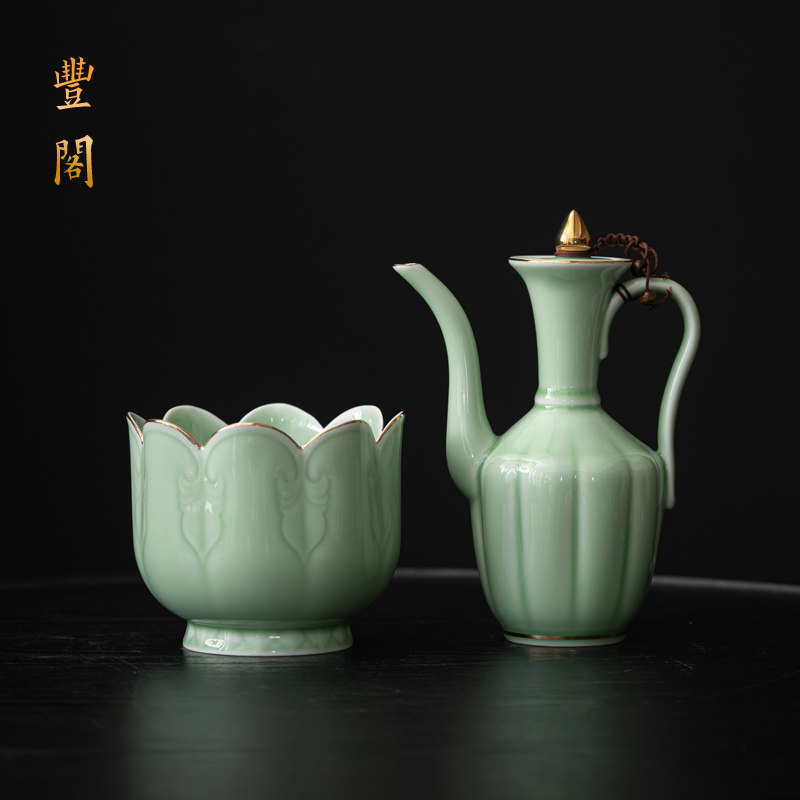 陶瓷温酒器醒酒器分酒器烫酒壶家用白黄酒加热器煮温酒碗煮酒一斤