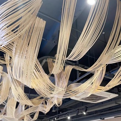 手工竹排竹编竹片篾条竹艺造型造景吊顶装置婚庆展厅装饰创意设计