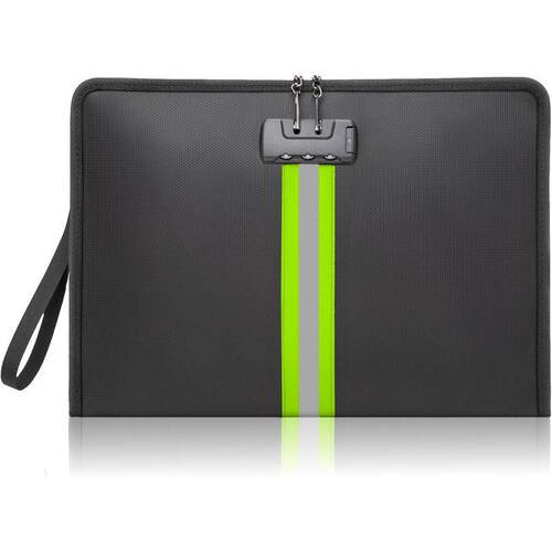 F 49408 Lockable Fireproof File Bag 带锁防火文件袋欧美跨