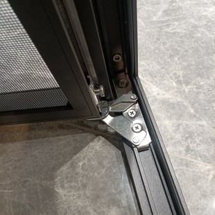 高清高透网内平开纱窗可拆卸不锈钢角链金刚网防撬免钉儿童锁西安