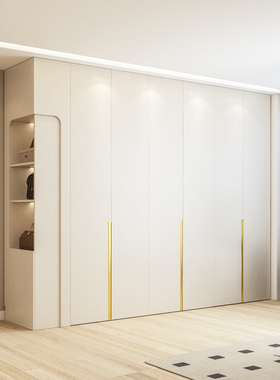 主卧衣柜家用卧室后现代柜子成品转角边柜E0级欧松板小户型大衣橱