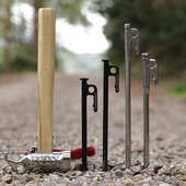 柯曼地钉套装 帐篷固定钉不锈钢加长沙地营钉天幕固定桩高硬度碳钉