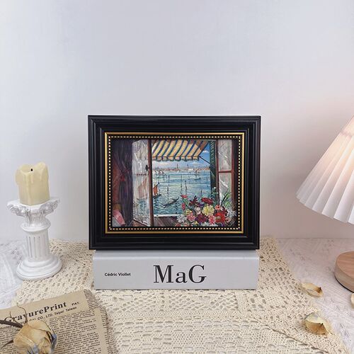 印象派威尼斯欧式复古油画卧室餐厅客厅背景墙装饰挂画相框摆件