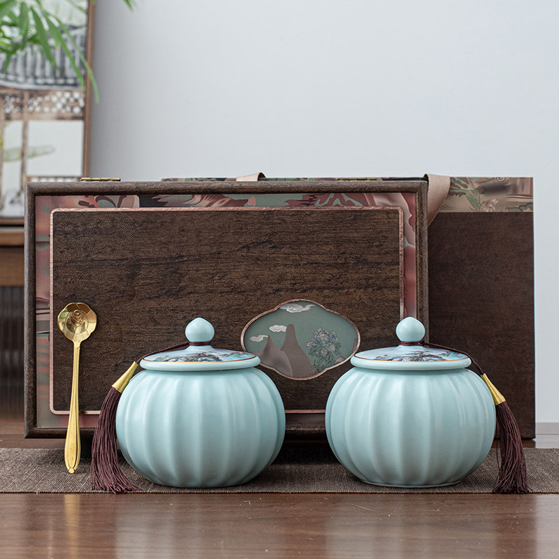 高档茶叶礼盒包装盒陶瓷茶叶罐礼盒装空盒通用红茶绿茶白茶普洱茶,包装,茶叶包装,淘宝优惠券,粉丝福利购,淘宝优惠卷