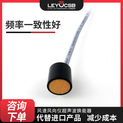 1m量程超声波换能器DYA-200-01D超声波探头200KHz超声波传感器