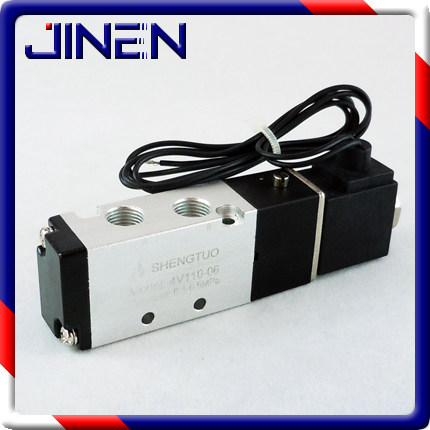 电磁阀 4V110-06 PT1/8 二位五通 电磁阀 电池阀 引线式 出线式