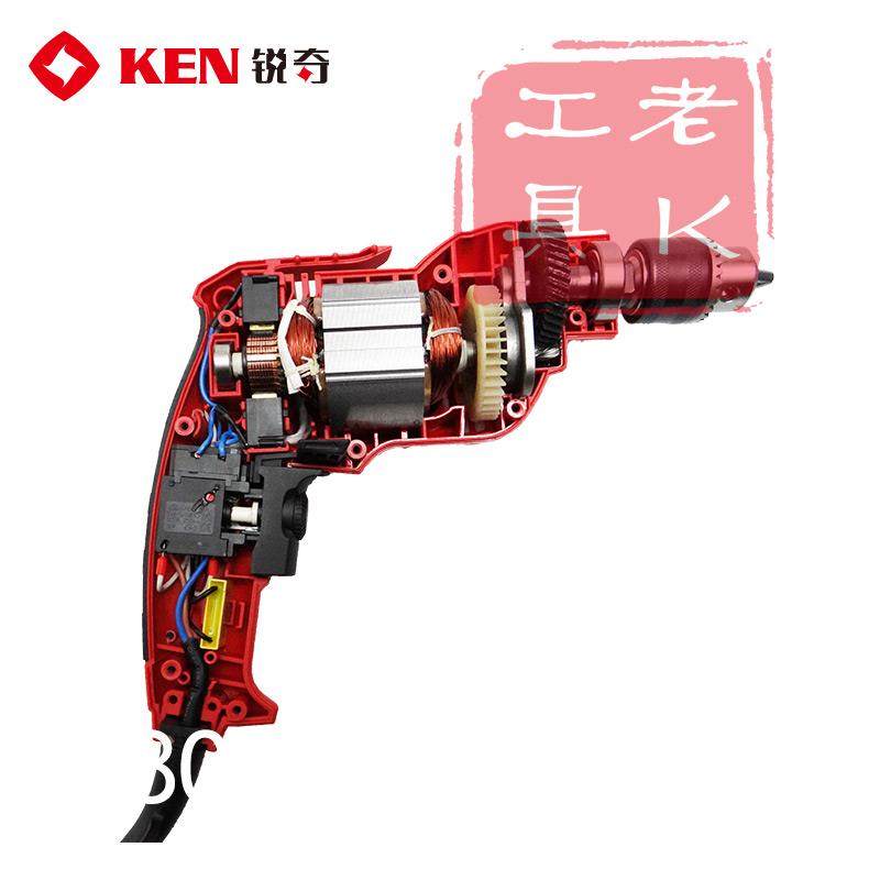 新款上海KEN580W大功率6520ER工业级手电筒电钻正反转电包邮