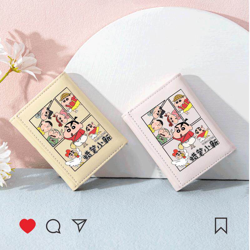 新款蜡笔小新PU钱包日系卡包卡通创意男女学生零钱包生日礼物潮