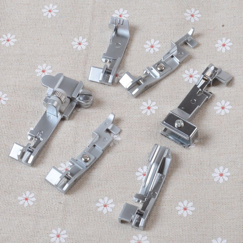 拷边机重机胜家兄弟家用锁边机包缝机3线四线压脚6件套组合缝纫机