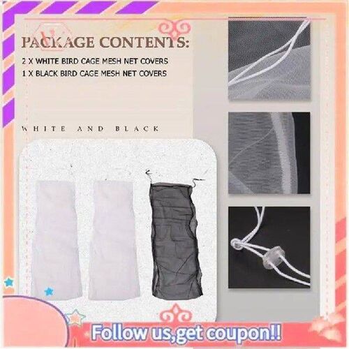 Upgraded 3Pcs Large Adjustable Bird Cage Cover Seed Feather