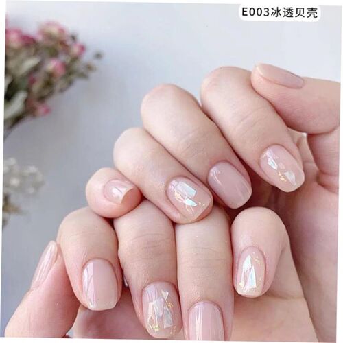 24Pcs Transparent White French Tips Press On Nails False Nai