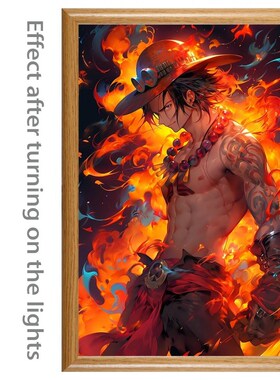 LED lights one piece poster ONEPIECE Hanging paintings decor