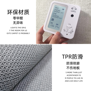 床边地毯卧室主卧高级渐变色女士床前坐垫耐脏房间全铺长条毯地垫