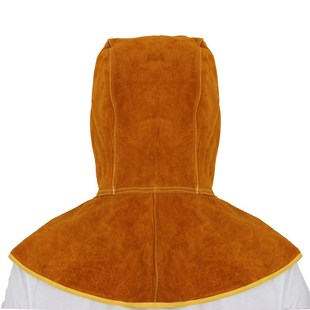 全牛皮电焊工披肩帽防尘防风帽头隔热防烫防飞溅劳保防护帽