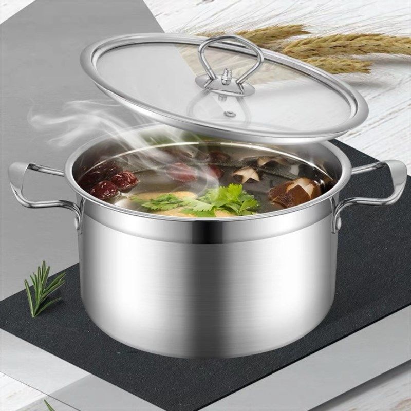 Stainless steel Stockpot 304 Thickened stockpot milk pot,厨房/烹饪用具,汤锅/汤桶/卤肉桶,淘宝优惠券,粉丝福利购,淘宝优惠卷
