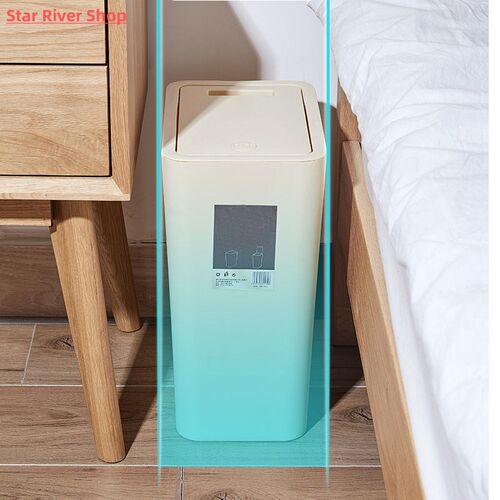 Trash Can Waste Bin For Kitchen Bathroom Toilet Narrow Type