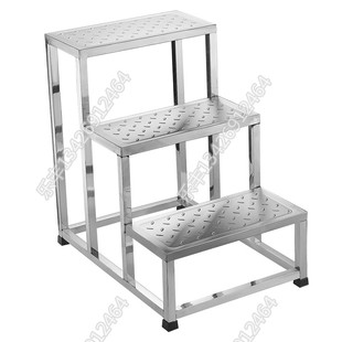 加厚不锈钢三层台阶梯 家用踏步梯凳 一两三步脚踏凳工具登高梯