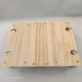 户外露营装 备用品便携折叠木质杯桌酒架多功能收纳木篮野餐桌