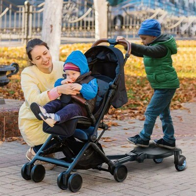 Stable Four-wheel car Children Stroller Pedal Adapter Stroll