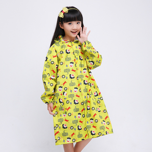 儿童雨衣女童男童幼儿园小学生雨衣小孩宝宝雨披大帽檐韩带书包位