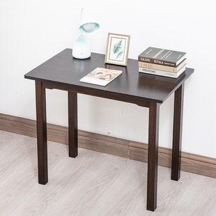 书桌写字桌学习桌长方形台式电脑桌实木家用胡桃色楠竹办公小桌子