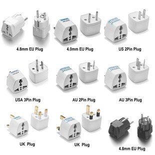 US To EU Plug Adapter Korea KR Euro Europea To America China