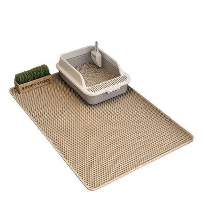cat accessories Double-layer  Non-slip big Cat Litter Mat Pe