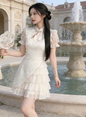 高品质加内里新中式甜美蝴蝶结温