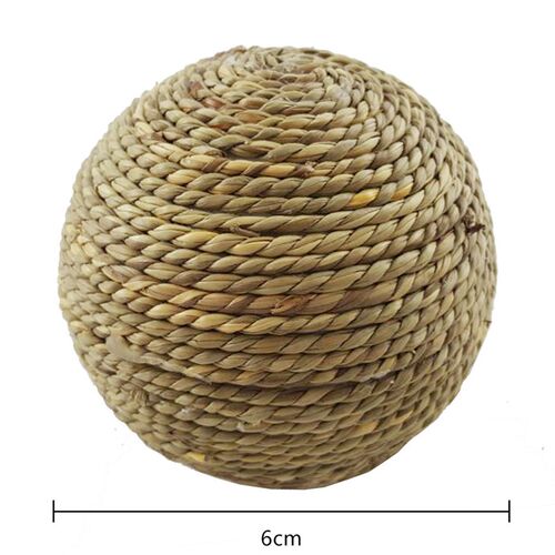 Pet Toys 6cm Rabbit Chewing Pet Chew Natural Grass Ball For