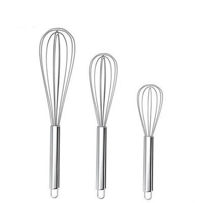 Egg Whisk Stainless Steel Kitchen Wire Balloon Milk Beater